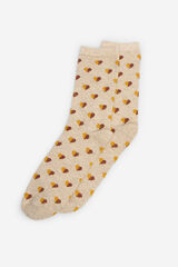 Cortefiel Long heart socks Nude