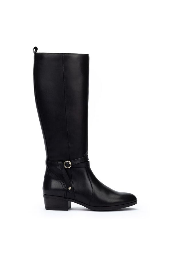 Pikolinos Botas de cano alto em pele para mulher Preto