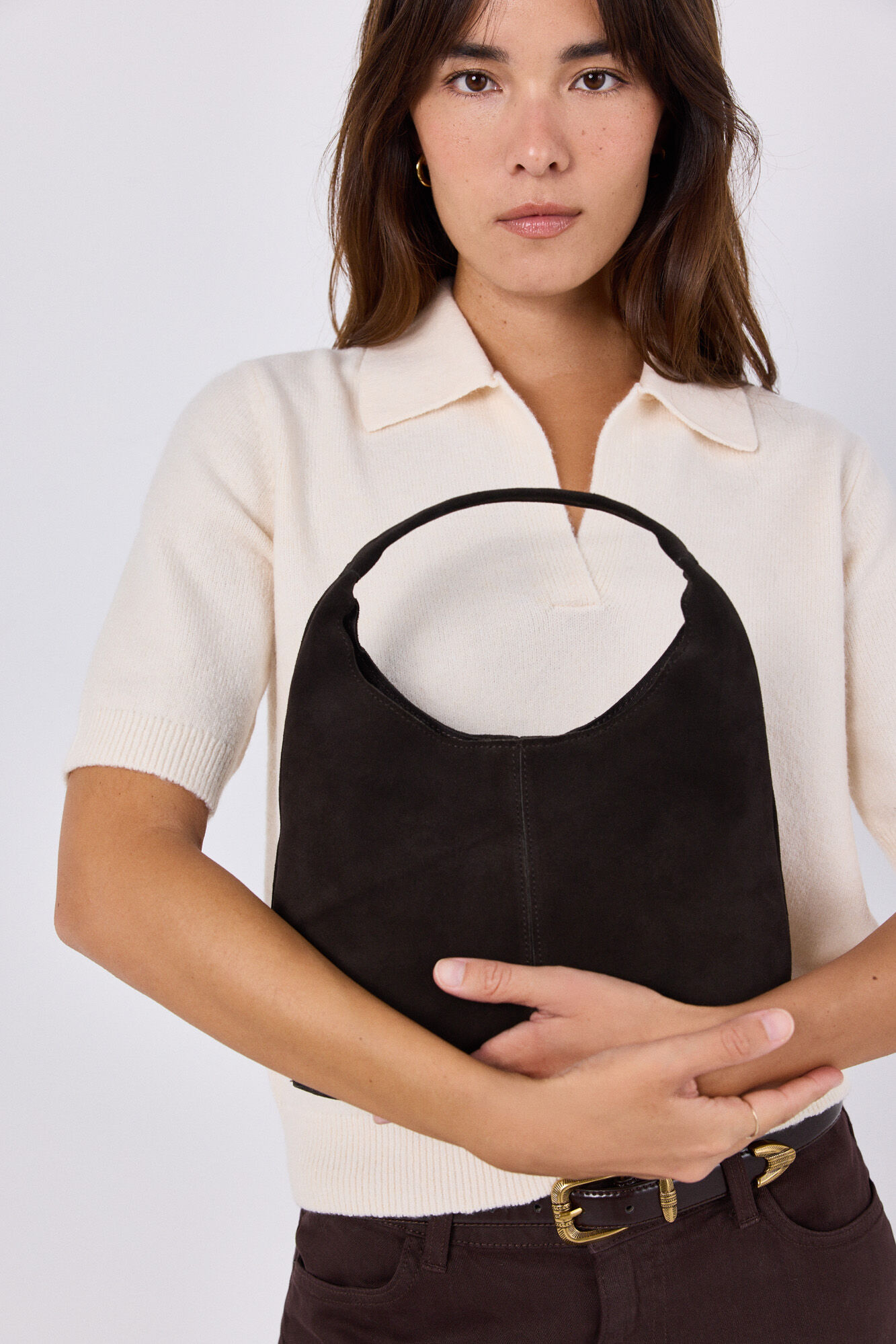 Cortefiel Bolso mini hobo piel