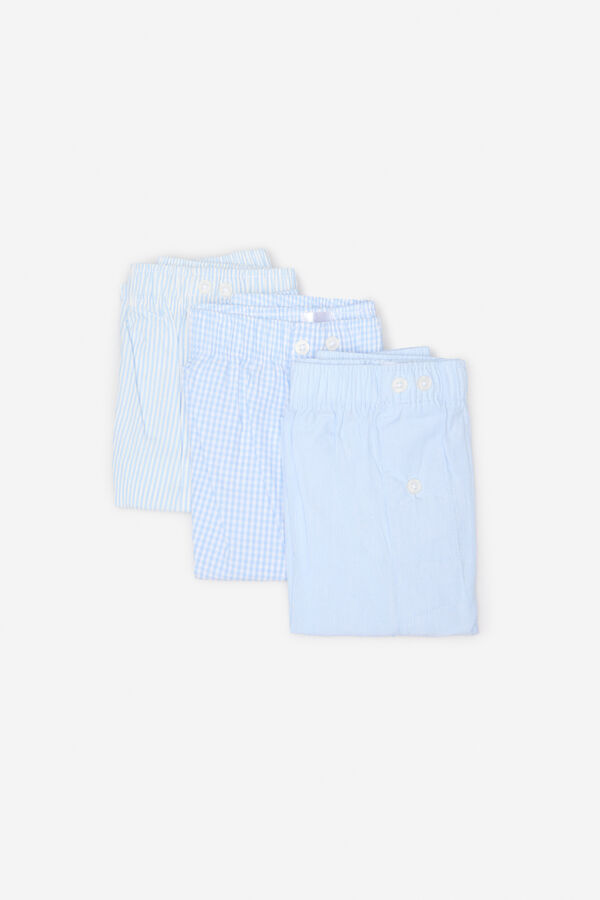 Cortefiel 3-pack woven boxers Blue