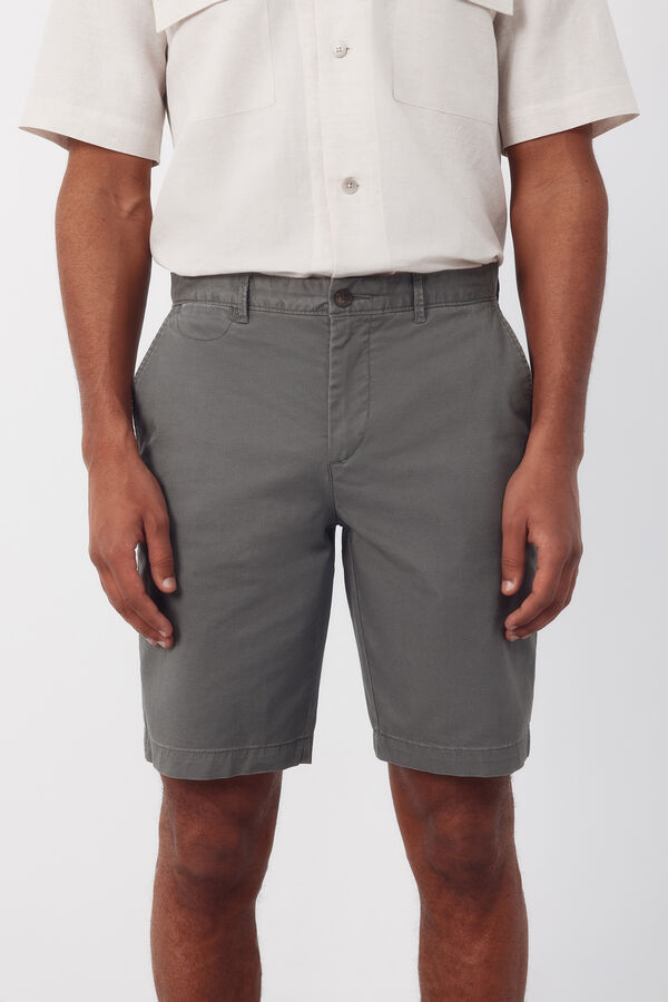 Cortefiel Bermuda chinos regular print Kaki
