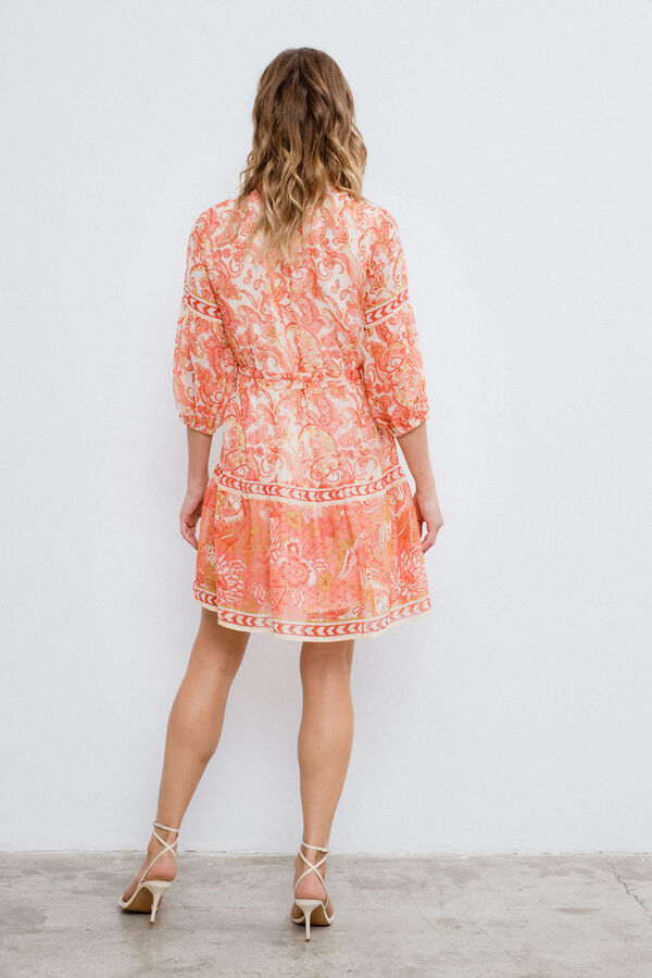 Vila Vestido curto camiseiro Multicolorido