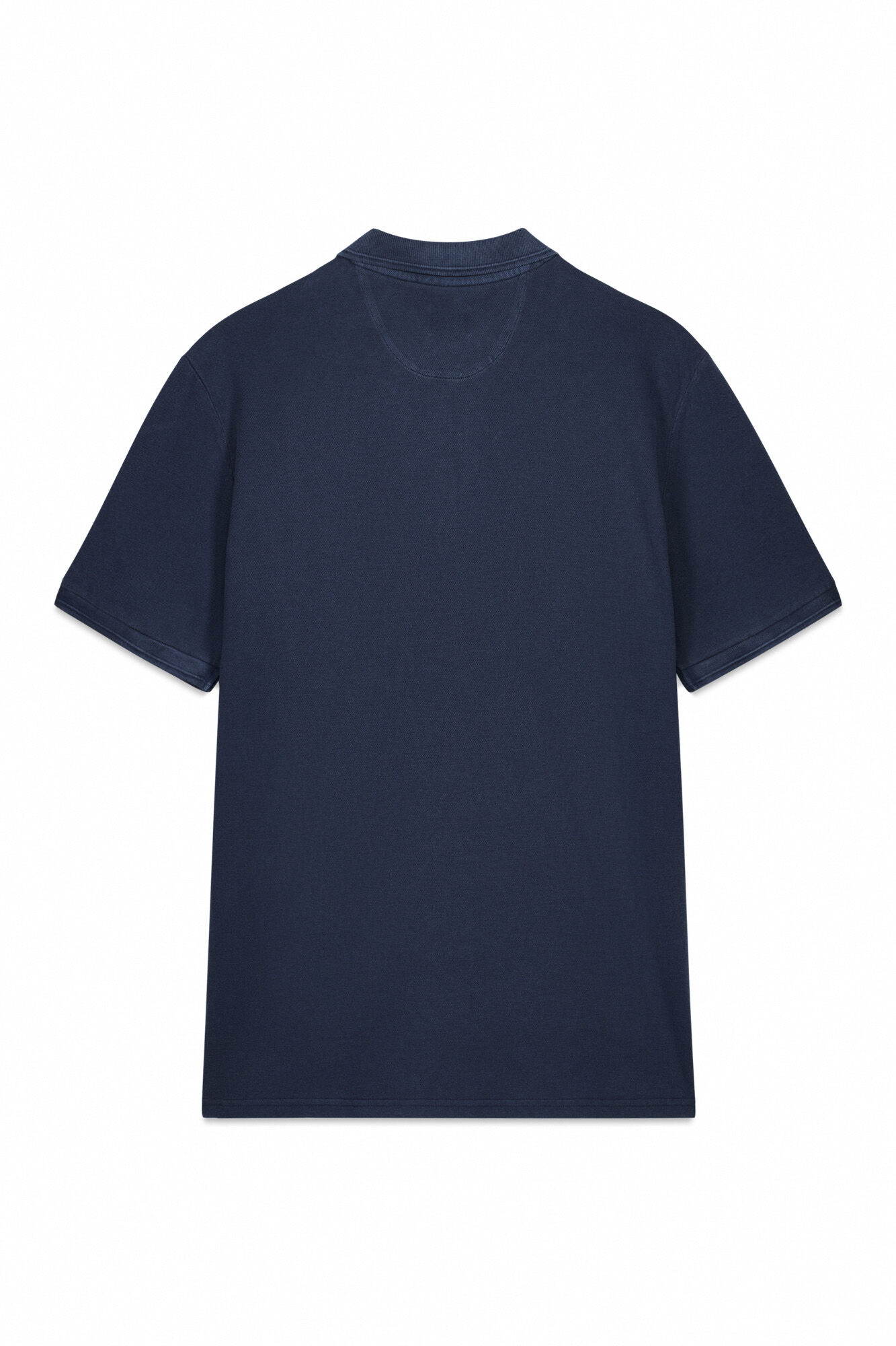 OOTO Camisa polo piqu&eacute; lavada com bordado de avi&atilde;o