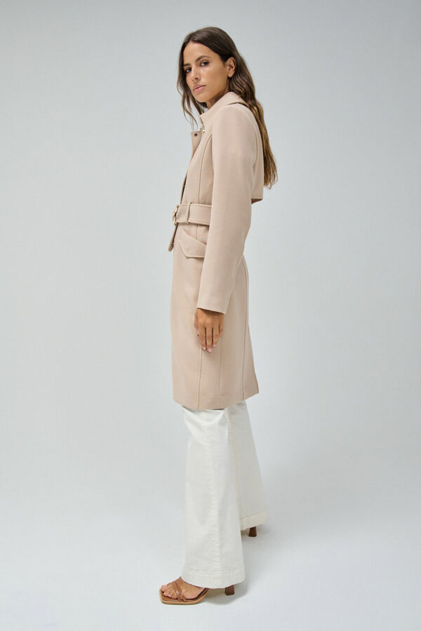 Salsa Jeans Single-breasted trench coat Beige