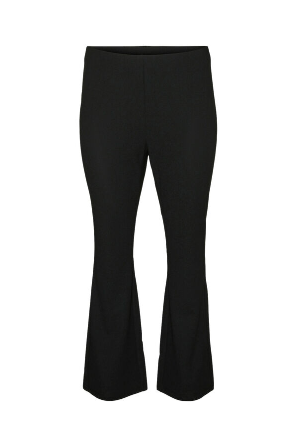 Cortefiel Bell-bottom pants plus size  Black