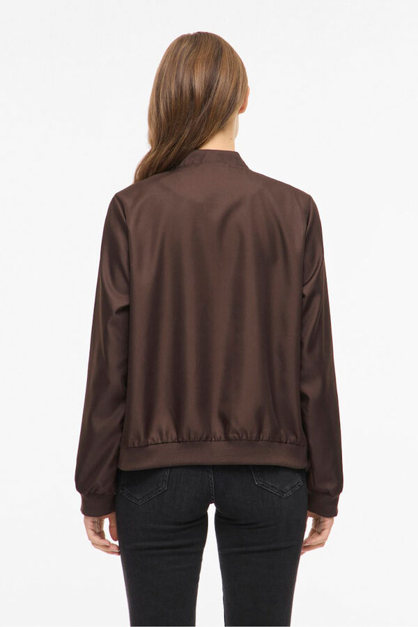 Vila Casaco bomber acetinado Castanho