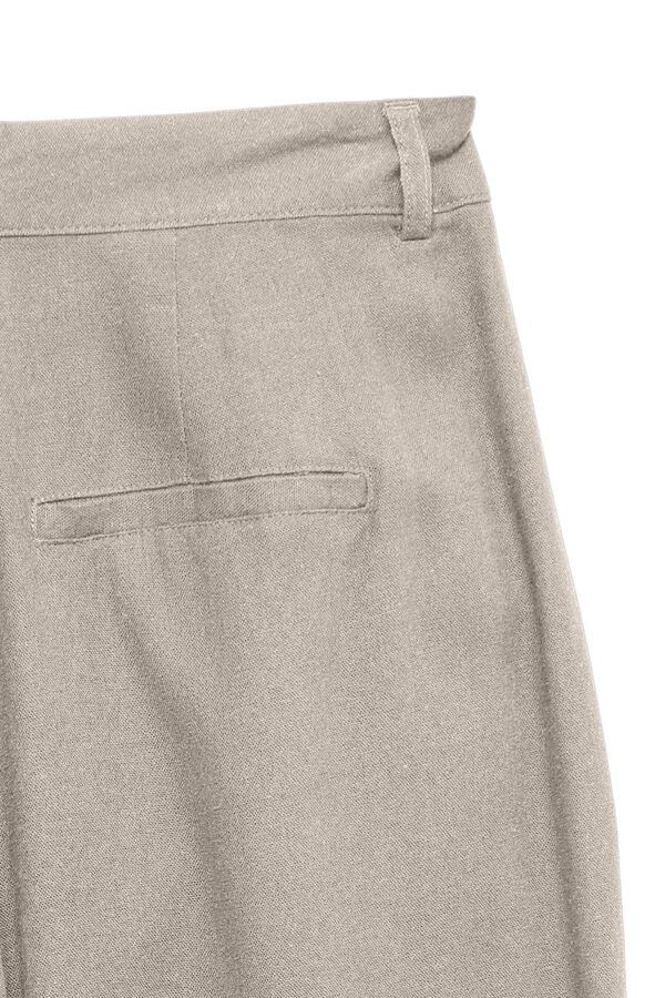 Vero Moda Cal&ccedil;a de vestir em linho Tostado