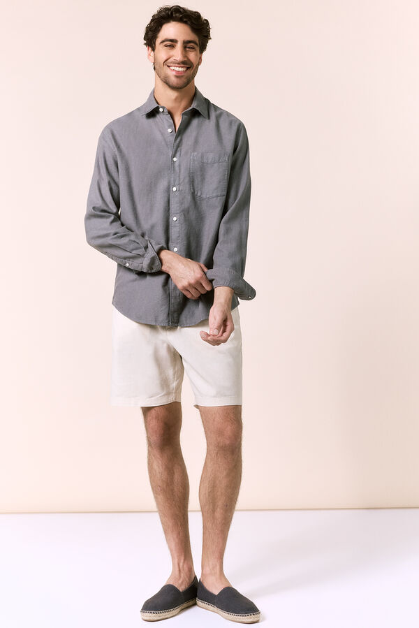 OOTO Plain fluid shirt Grey
