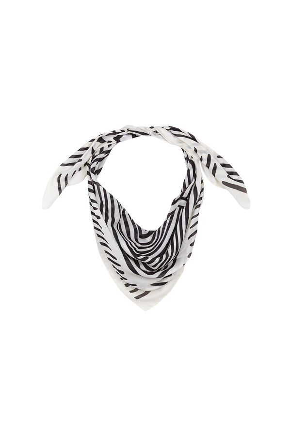 Cortefiel Pa&ntilde;uelo satinado geom&eacute;trico Estampado blanco