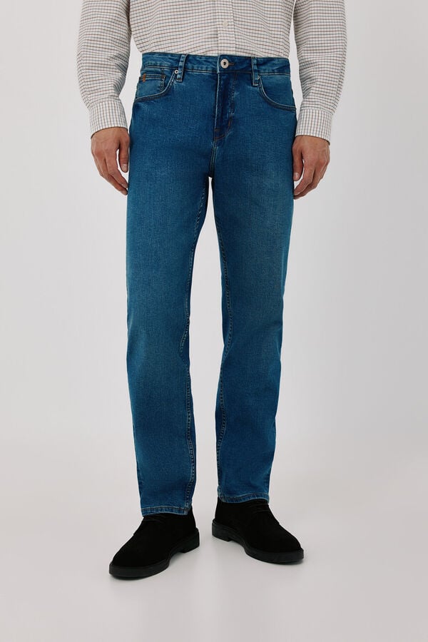 Cortefiel Regular fit jeans Blue