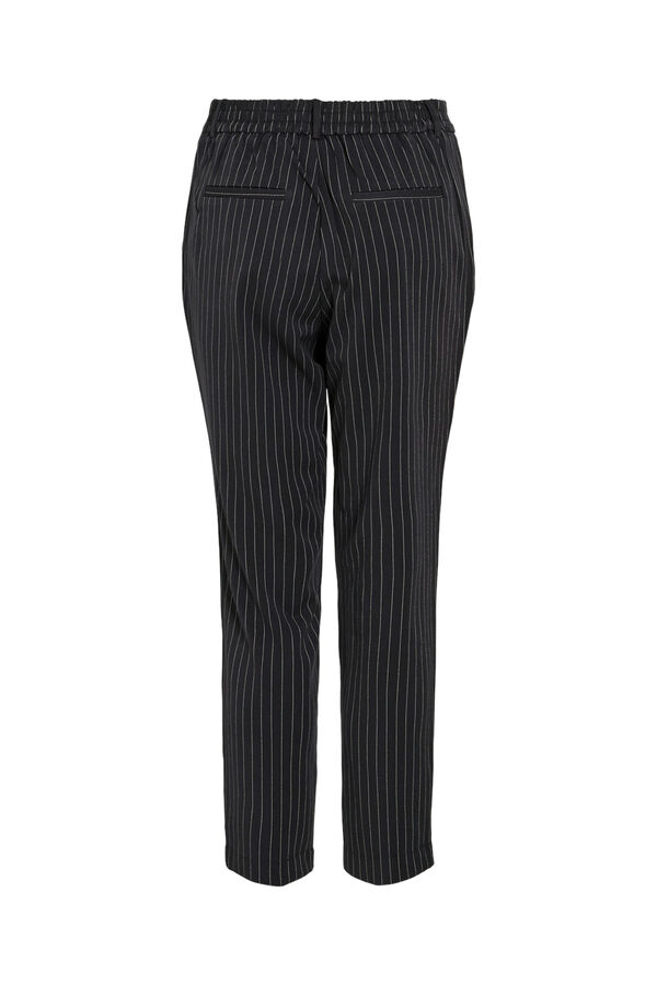 Vila Pantalón de vestir slim fit Negro