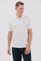 Cortefiel Printed polo shirt White