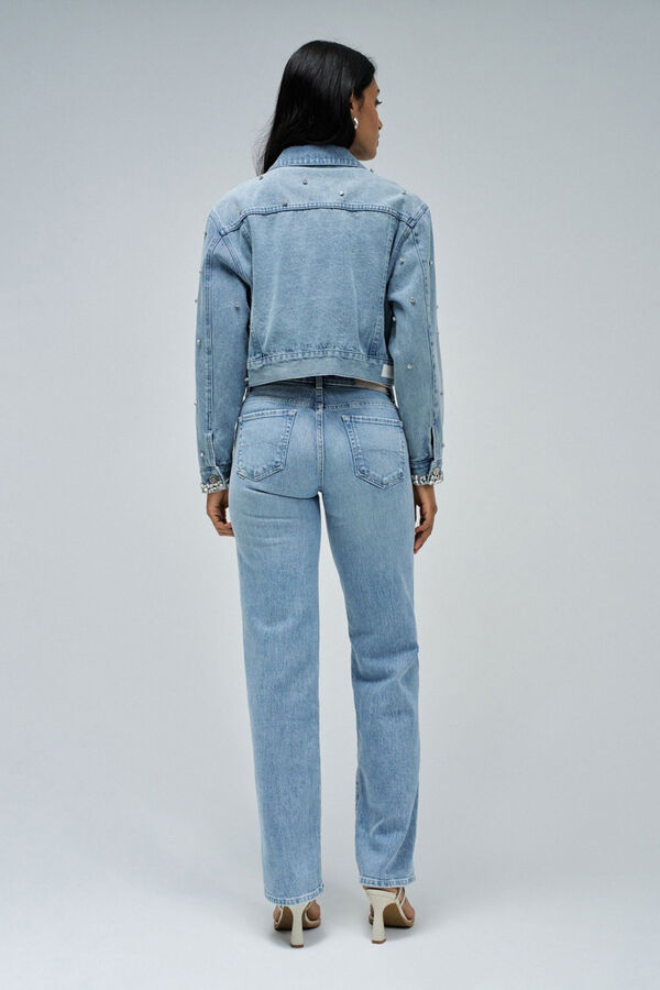 Salsa Jeans Jaqueta Trucker com detalhes Azul