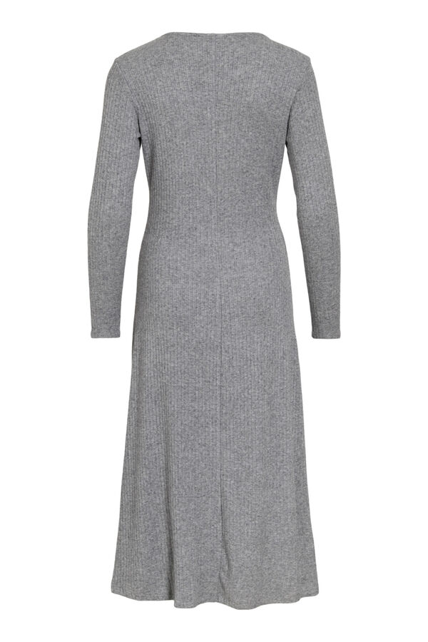 Vila Vestido midi de viscose Cinzento