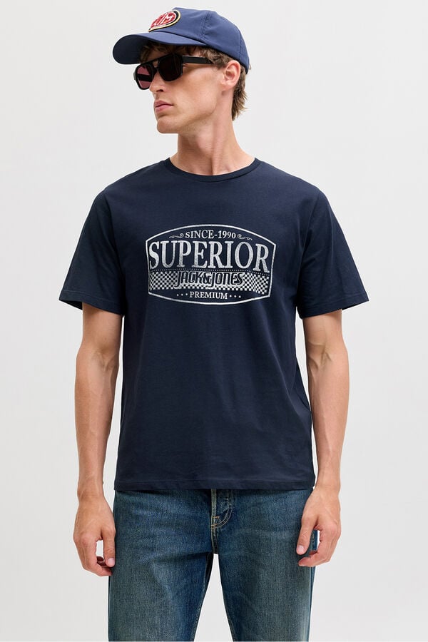 Jack & Jones T-shirt estampada à frente Azul