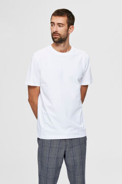 Cortefiel Short-sleeved 100% organic cotton T-shirt White