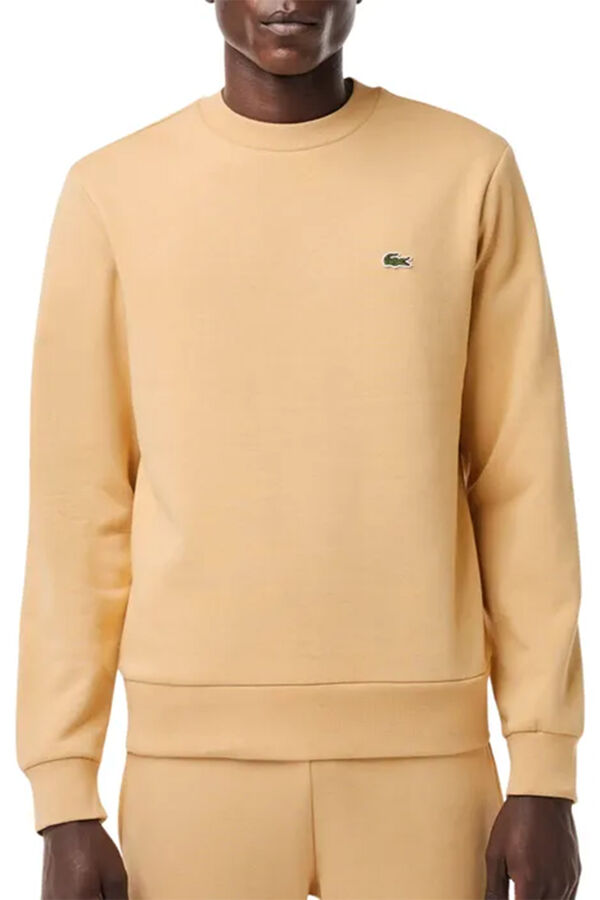 Lacoste Camisola de algodão cardado com fit folgado Tostado