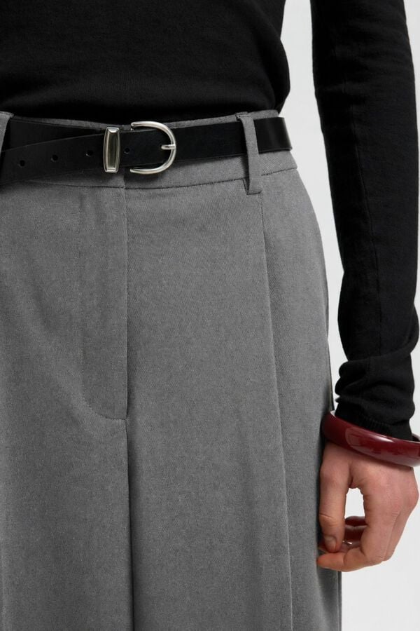 Selected Cal&ccedil;a de fato Wide Leg Cinzento