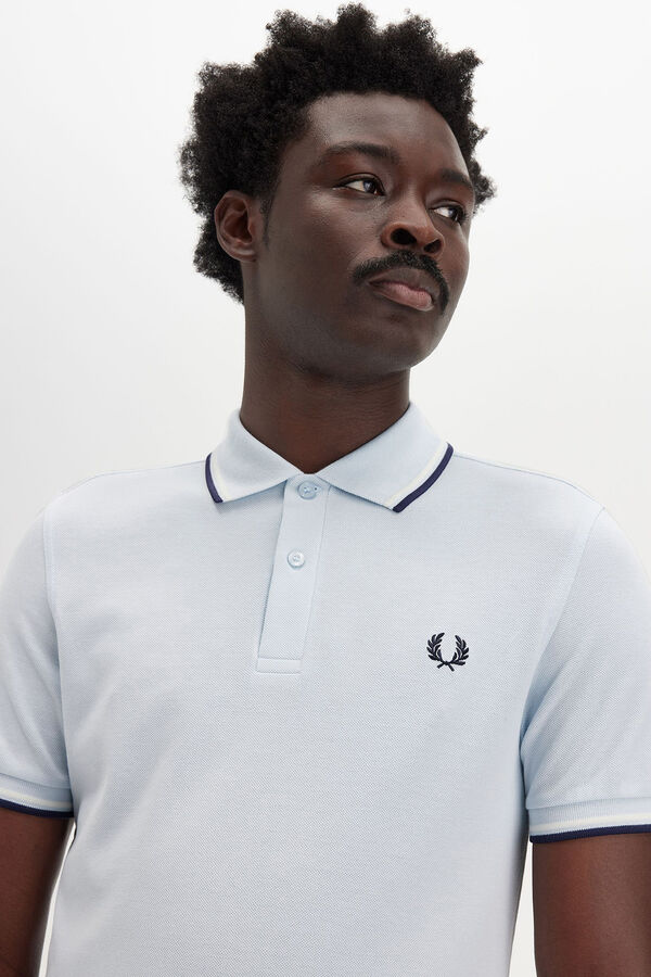 Fred Perry Polo com acabamento em duas listras Azul