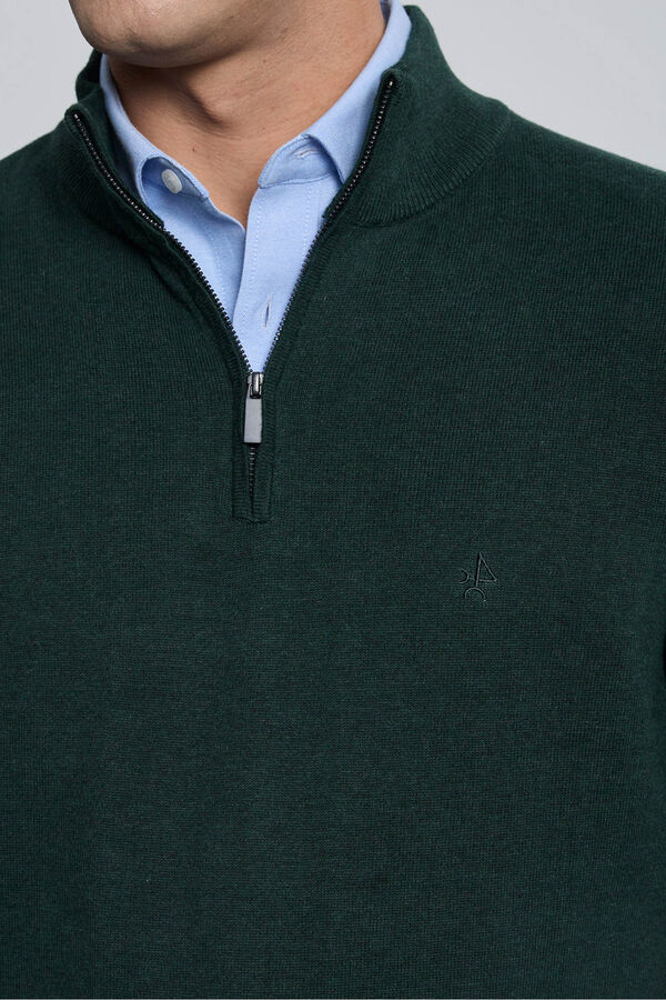 Valecuatro Camisola verde com meia fecho-&eacute;clair Verde