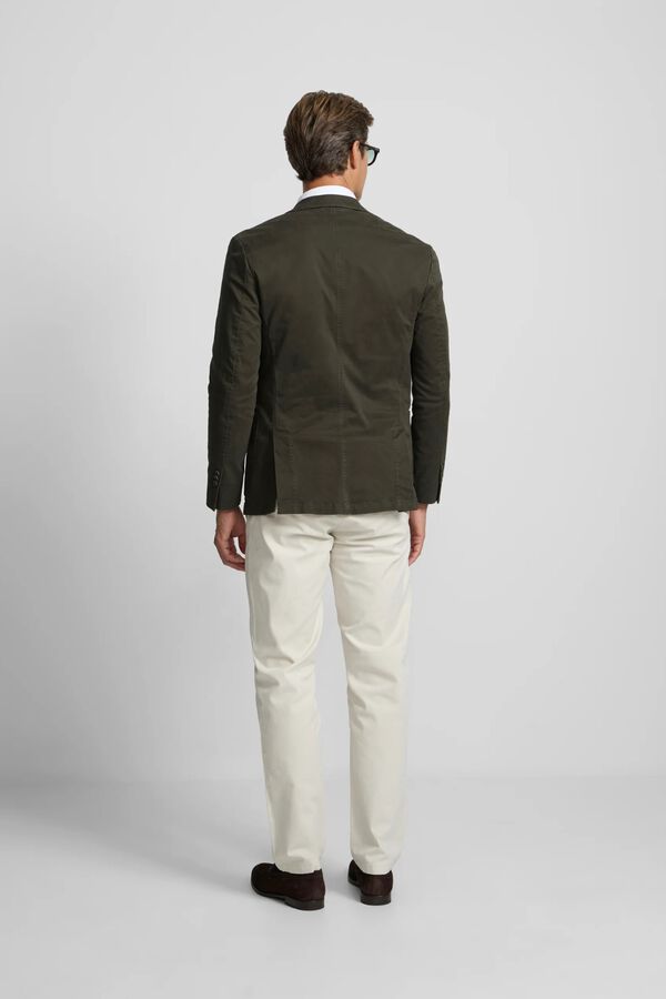 Silbon Straight casual blazer Green