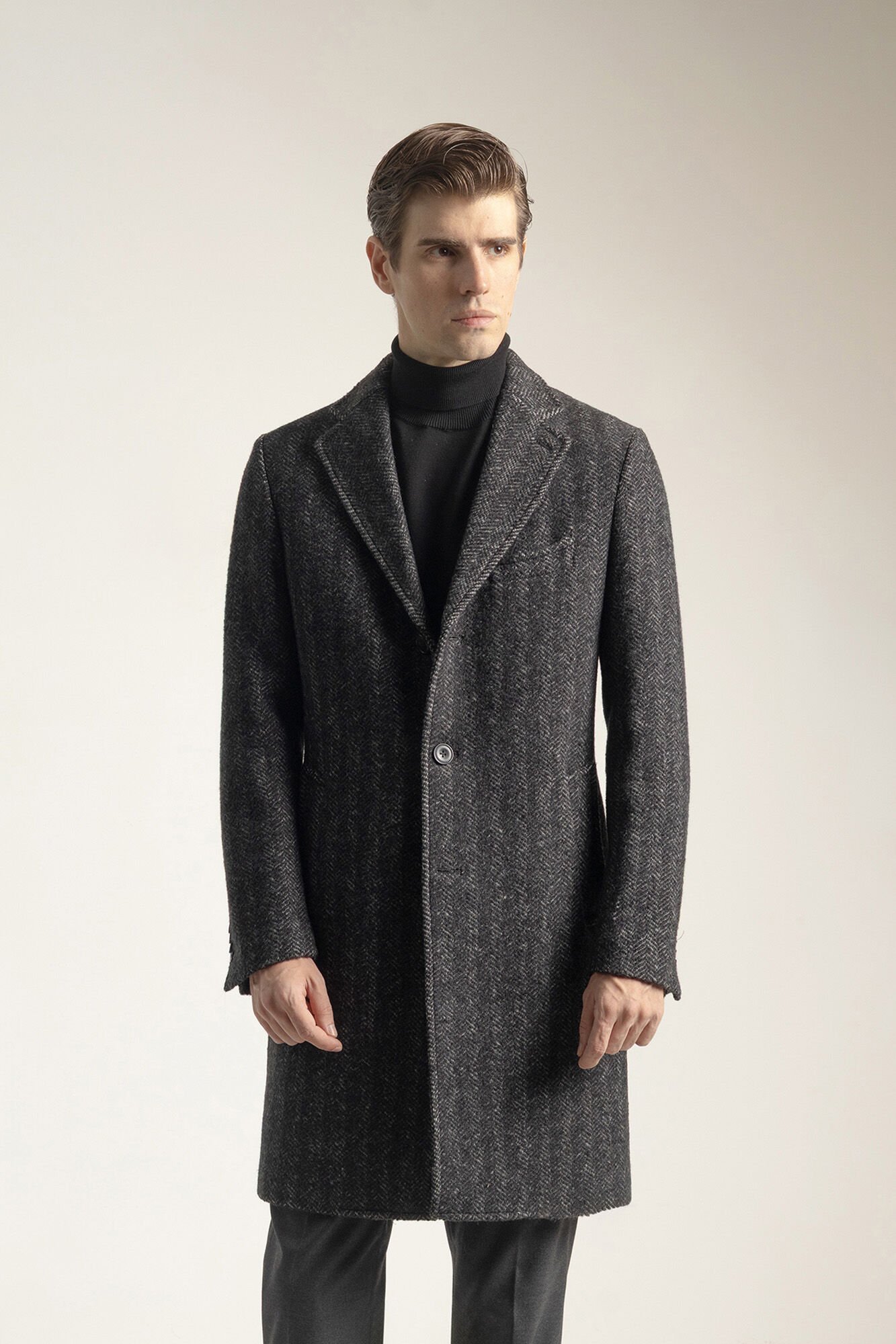 PuroEGO Sobretudo cinza espiga