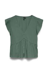 Vero Moda Flared short sleeve top Green