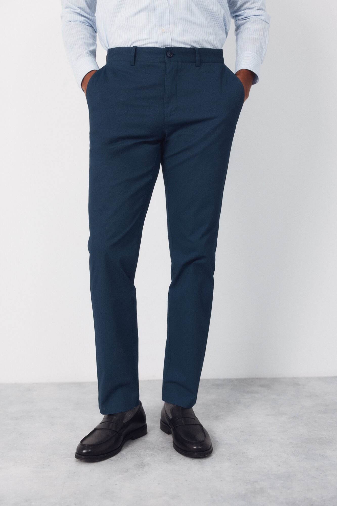 Cortefiel Regular microprint chinos trousers
