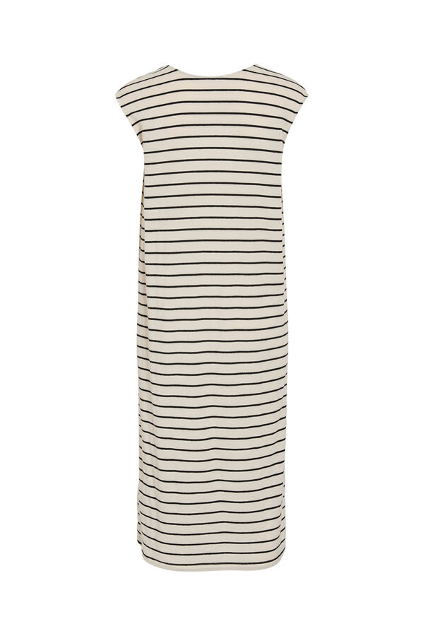 Vila Reversible cotton midi dress Beige