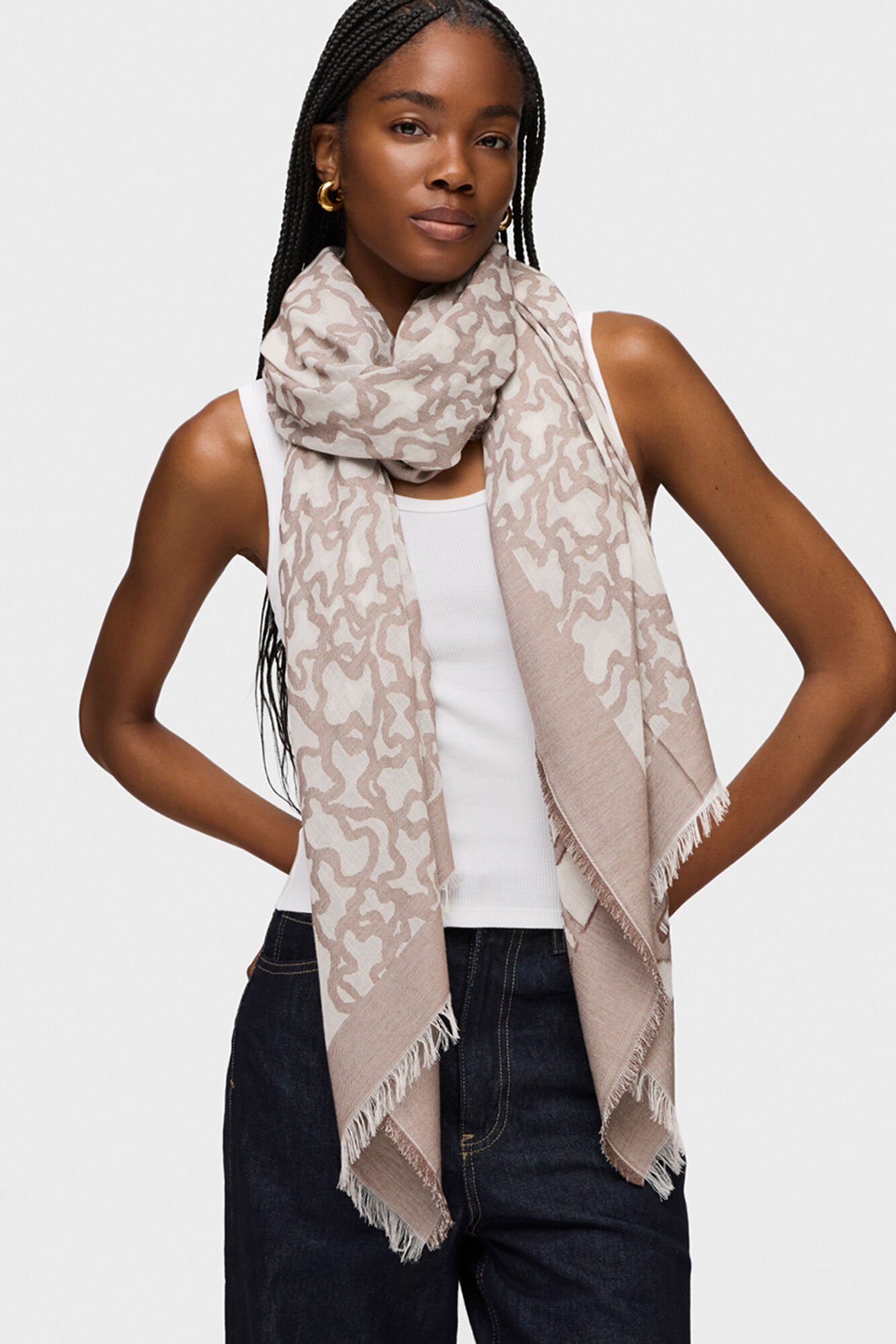 Tous Foulard Kaos en color piedra