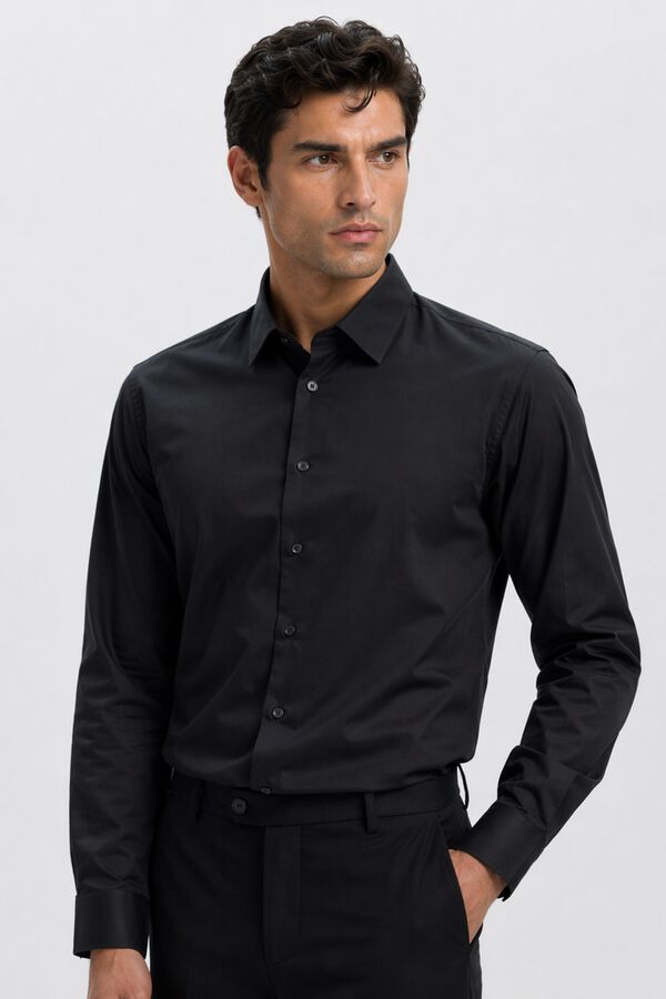 Selected Slim Fit dress shirt Black