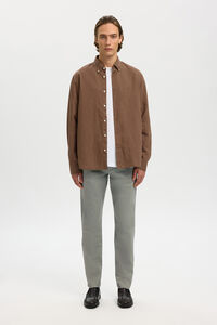 Selected Pantal&oacute;n chino Slim Fit confeccionado con algod&oacute;n org&aacute;nico