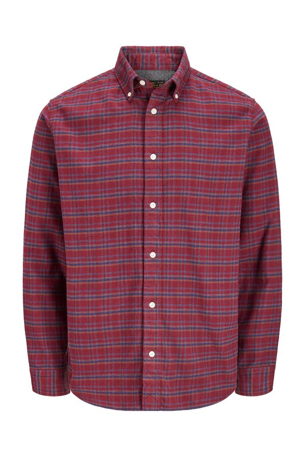 Jack & Jones 100% cotton regular shirt Red