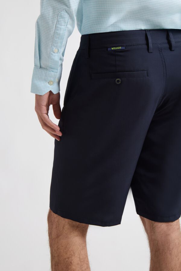 Williot Bermuda em tecido t&eacute;cnico Azul