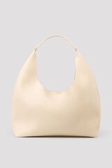 Cortefiel Basic hobo bag Ivory