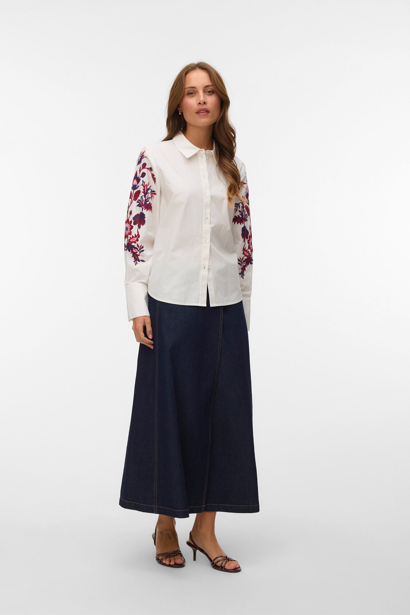 Vero Moda Camisa com bordado nas mangas