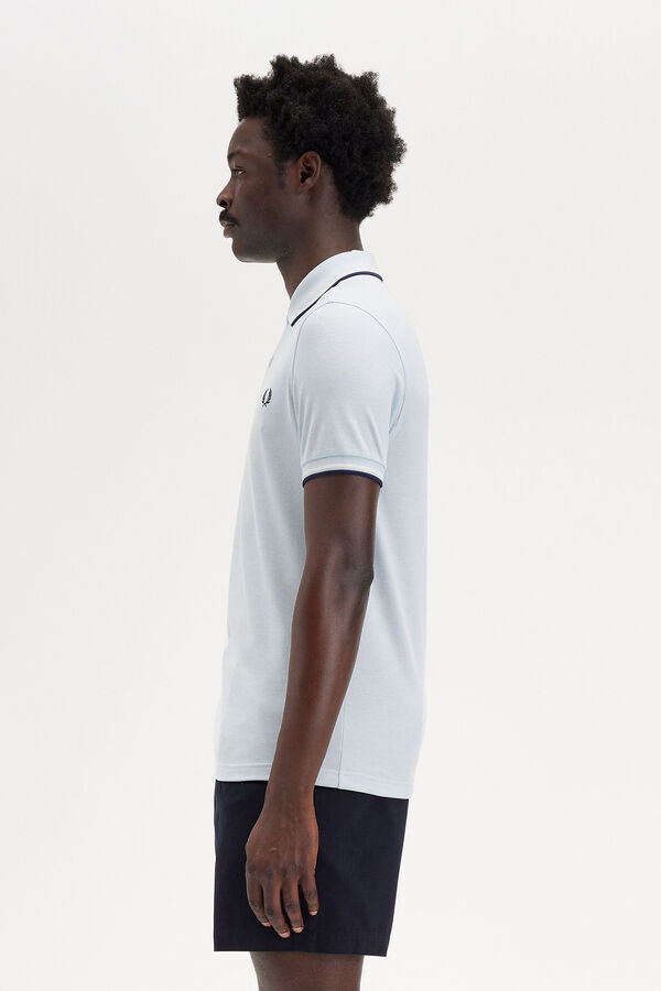 Fred Perry Polo com acabamento em duas listras Azul