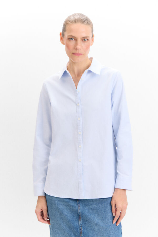 Cortefiel Sustainable COTTON SHIRT Blue