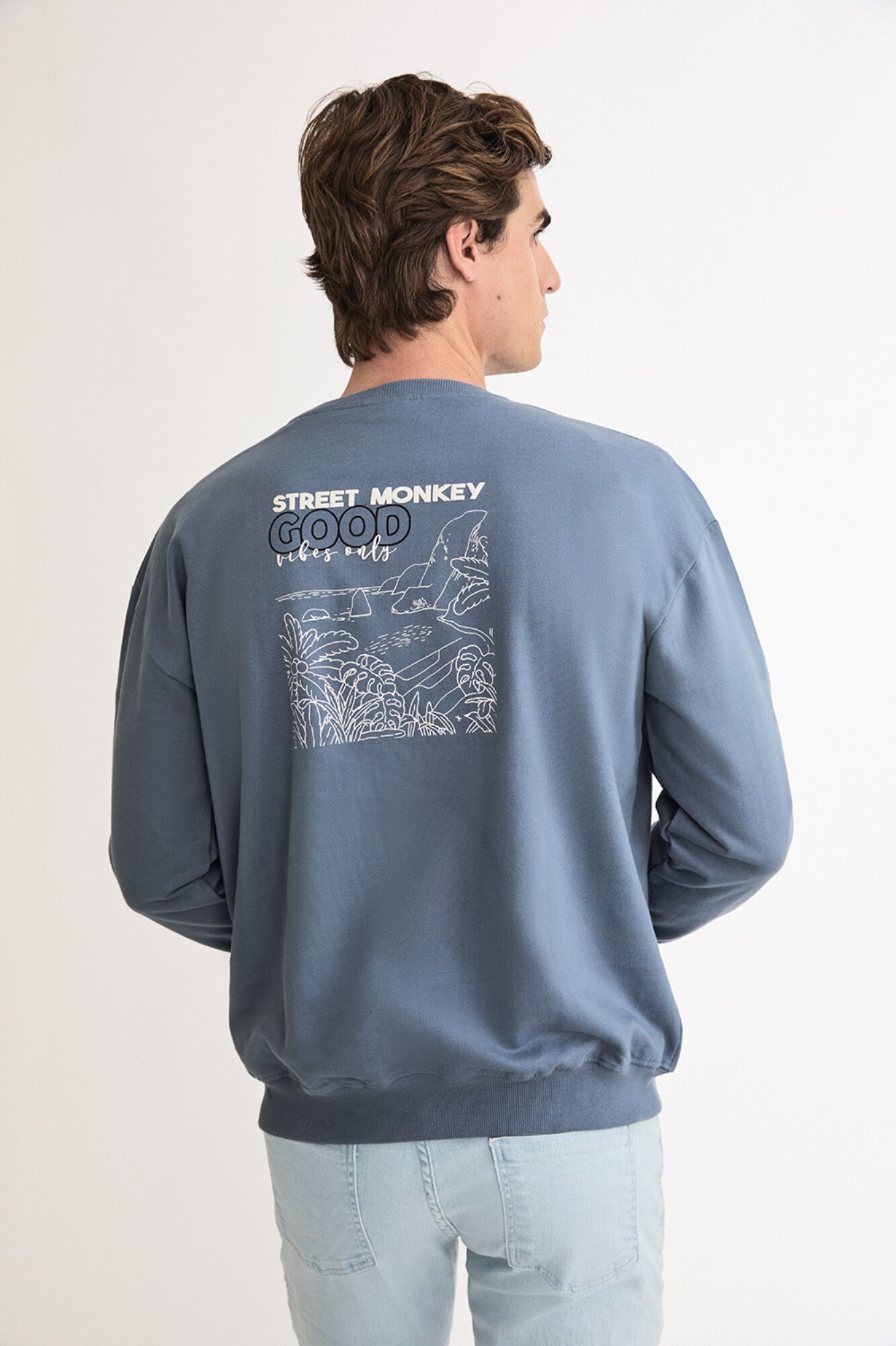 Street Monkey Sweatshirt com estampado