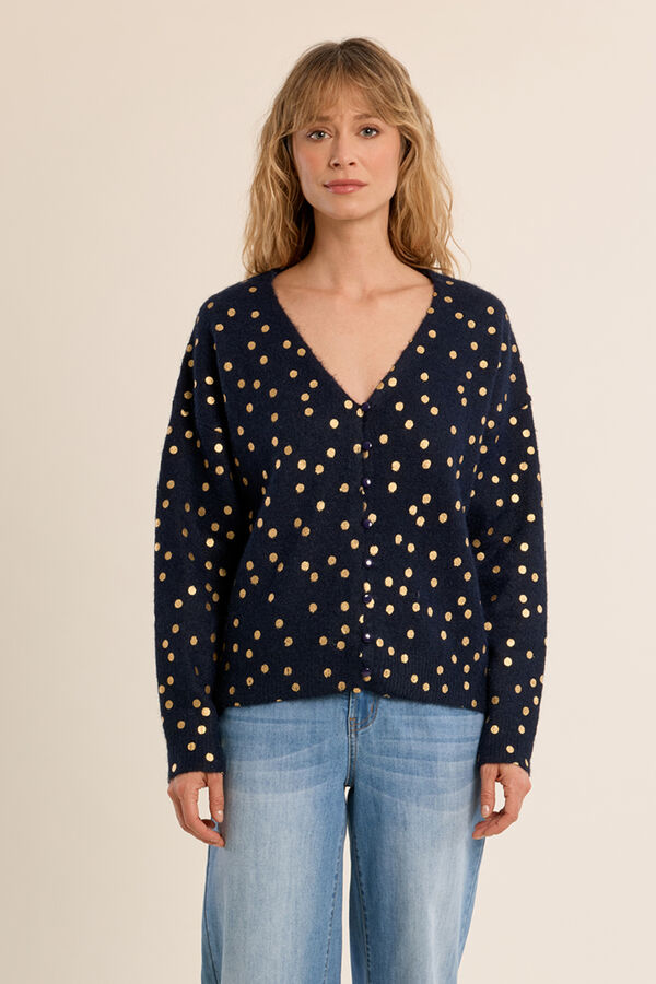 Molly Bracken Casaco de malha estampado Azul