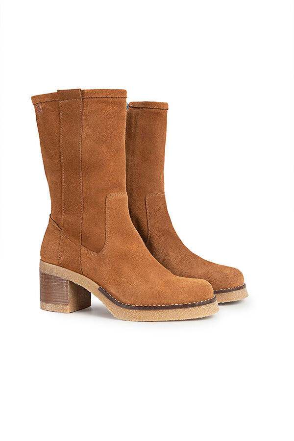 Popa Menger Suede Women's Heeled Boot Brown