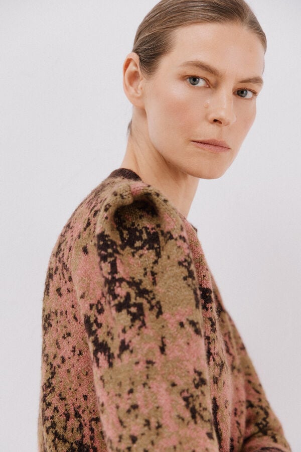 Cortefiel Shoulder pleat jacket Dark brown