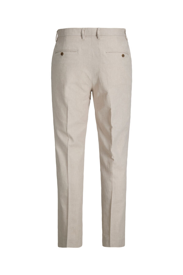 Jack & Jones Cal&ccedil;a de vestir em linho Tostado