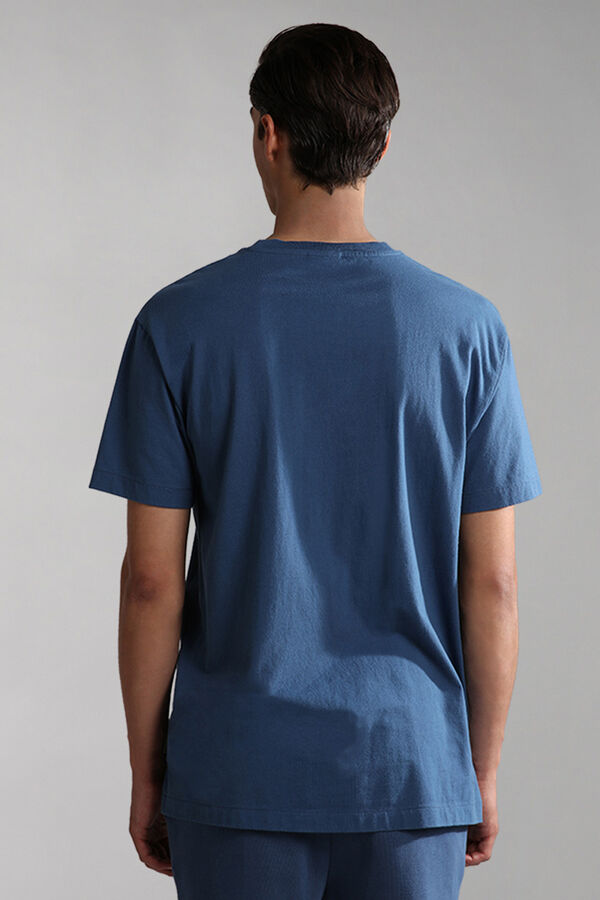 Cortefiel Camiseta de manga corta Box Azul