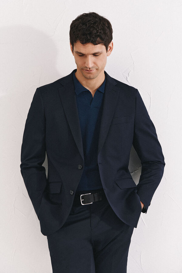 Cortefiel Plain coolmax blazer Navy