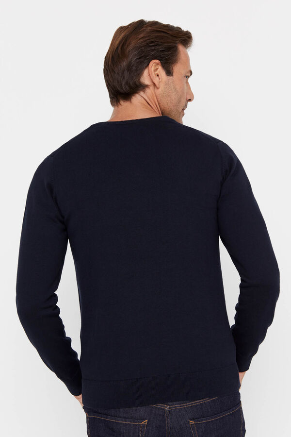 Jersey cuello pico color gris - Hombre - OI2023