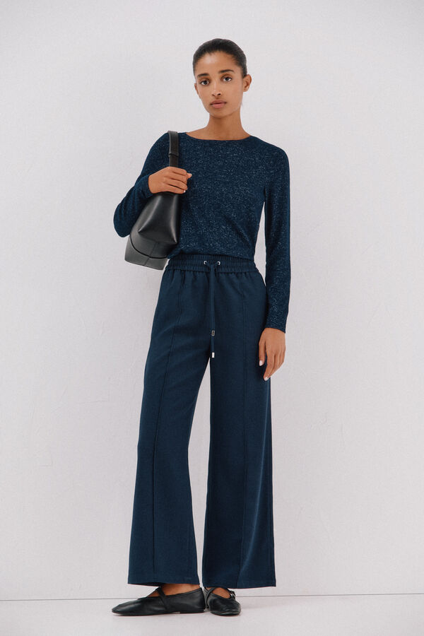 Cortefiel Basic crew neckline t-shirt Navy