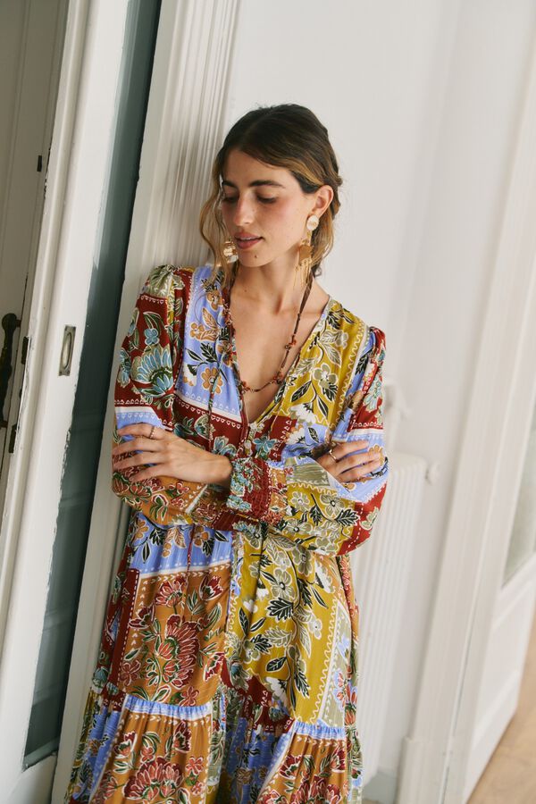 Jaase Vestido midi Monday Multicolorido