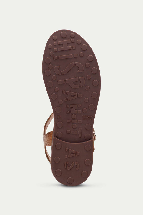 Hispanitas Sand&aacute;lia com adorno infinito Castanho