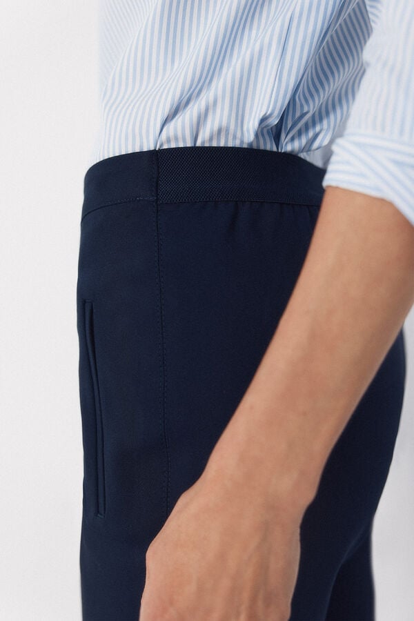 Cortefiel Skinny stretch trousers Navy